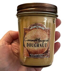 Bath & Body Works Candle Cinnamon Sugared Doughnut RARE RETIRED 6 oz Jar